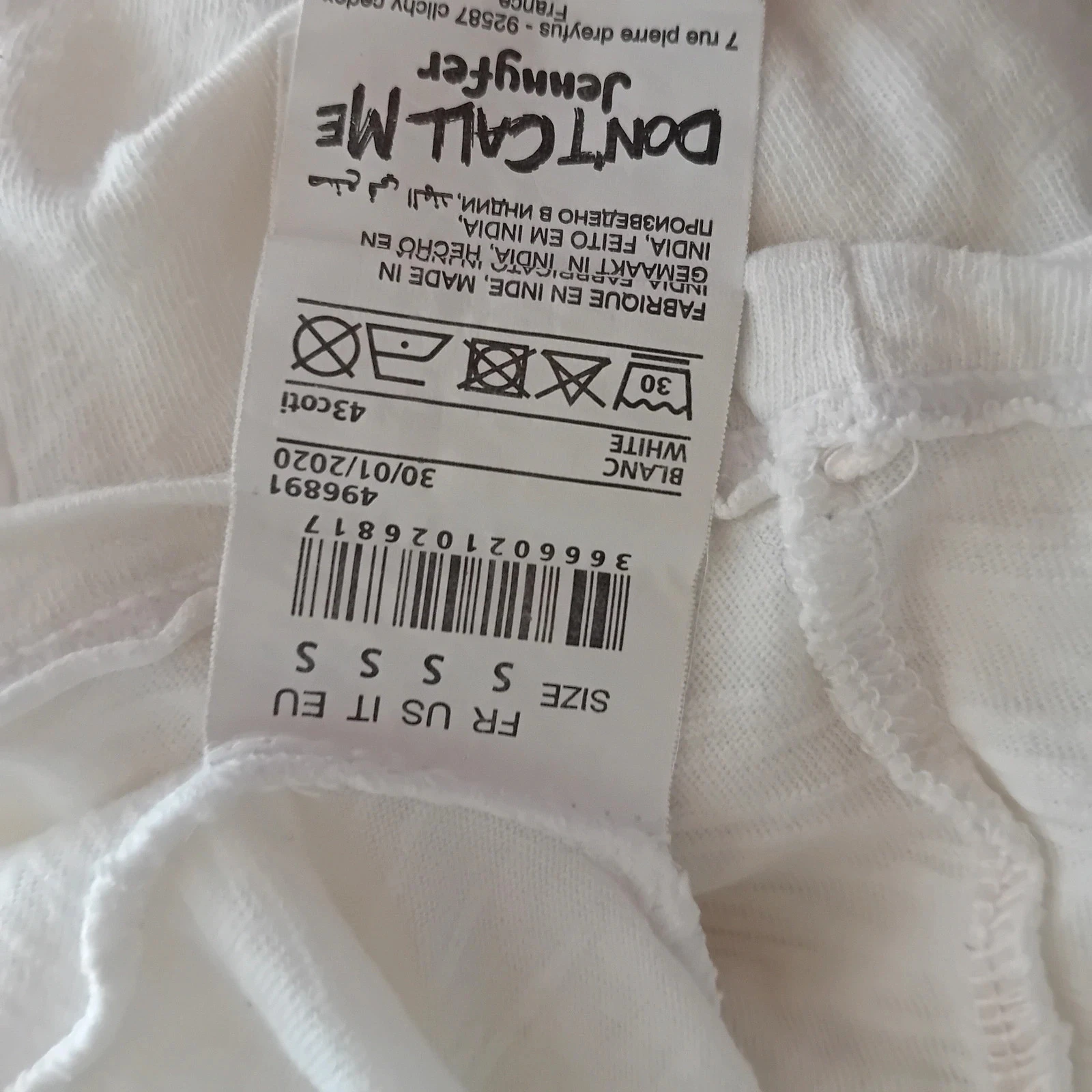 💙 top blanco Jennyfer Talla S – photo 4